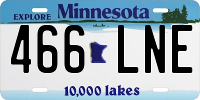 MN license plate 466LNE