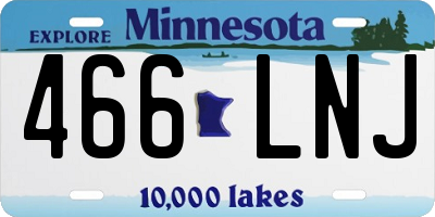 MN license plate 466LNJ