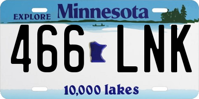 MN license plate 466LNK