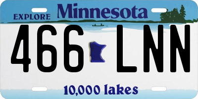MN license plate 466LNN