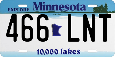 MN license plate 466LNT