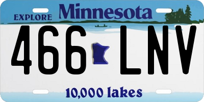 MN license plate 466LNV