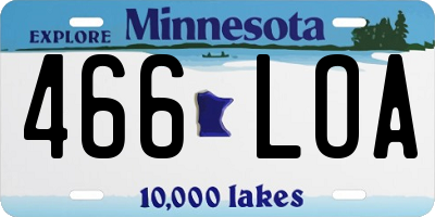 MN license plate 466LOA