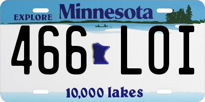 MN license plate 466LOI