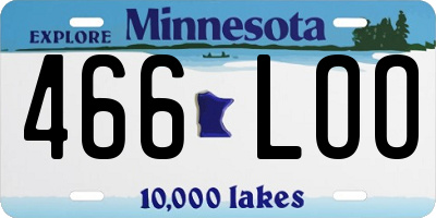 MN license plate 466LOO