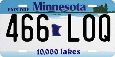 MN license plate 466LOQ