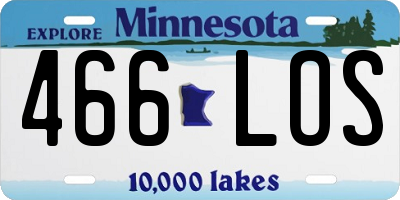 MN license plate 466LOS