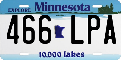MN license plate 466LPA