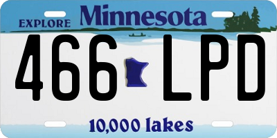 MN license plate 466LPD
