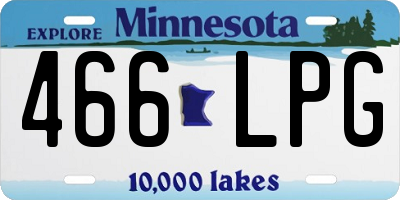 MN license plate 466LPG