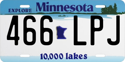 MN license plate 466LPJ