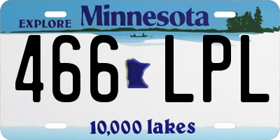 MN license plate 466LPL