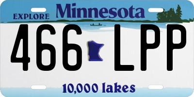 MN license plate 466LPP