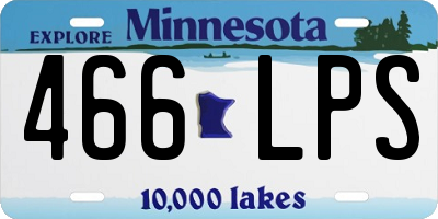 MN license plate 466LPS