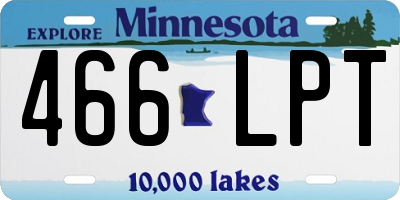 MN license plate 466LPT
