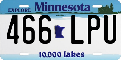 MN license plate 466LPU