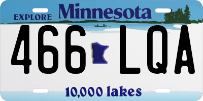 MN license plate 466LQA