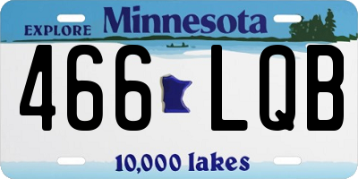 MN license plate 466LQB