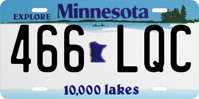 MN license plate 466LQC