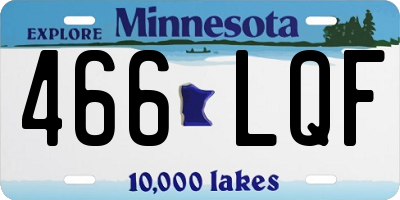 MN license plate 466LQF