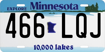 MN license plate 466LQJ