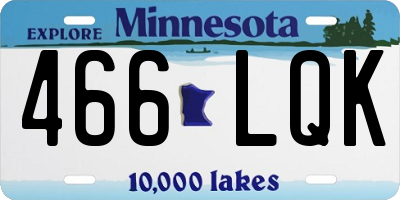 MN license plate 466LQK