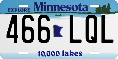 MN license plate 466LQL