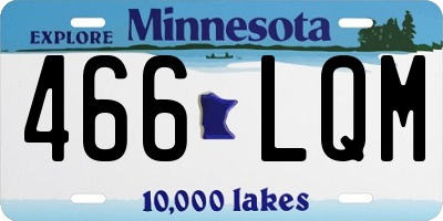 MN license plate 466LQM