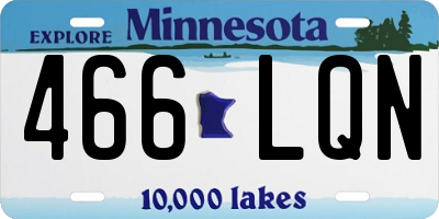 MN license plate 466LQN