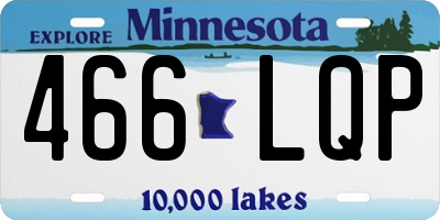 MN license plate 466LQP