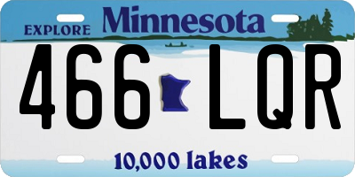 MN license plate 466LQR