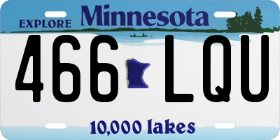 MN license plate 466LQU
