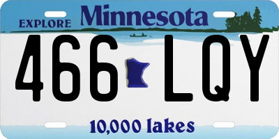 MN license plate 466LQY