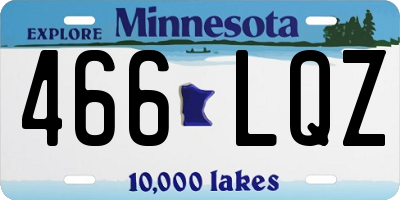 MN license plate 466LQZ