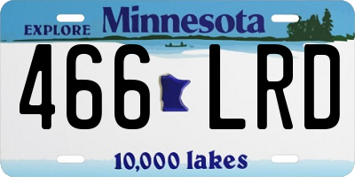 MN license plate 466LRD
