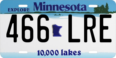 MN license plate 466LRE
