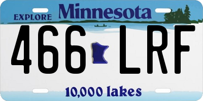 MN license plate 466LRF