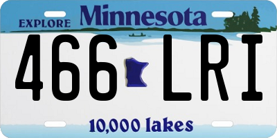 MN license plate 466LRI