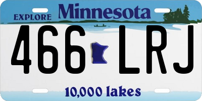 MN license plate 466LRJ