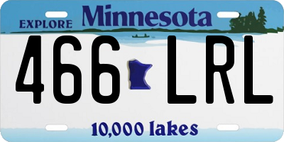 MN license plate 466LRL