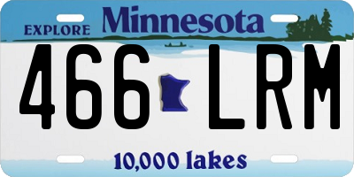 MN license plate 466LRM