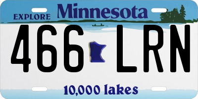 MN license plate 466LRN