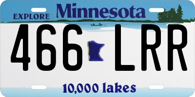 MN license plate 466LRR