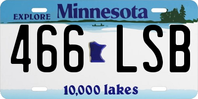 MN license plate 466LSB