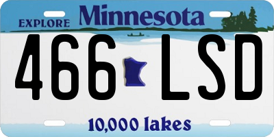 MN license plate 466LSD