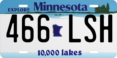 MN license plate 466LSH