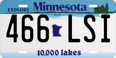 MN license plate 466LSI
