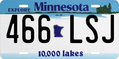 MN license plate 466LSJ