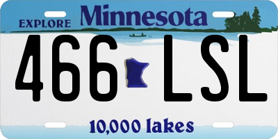 MN license plate 466LSL