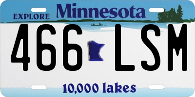 MN license plate 466LSM